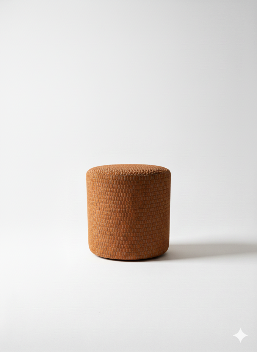 Pouf Grid - Rust